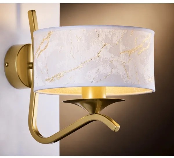 Jupiter 2111 - KASZMIR fali lámpa 1xE27/15W/230V fehér/arany/márványmintás