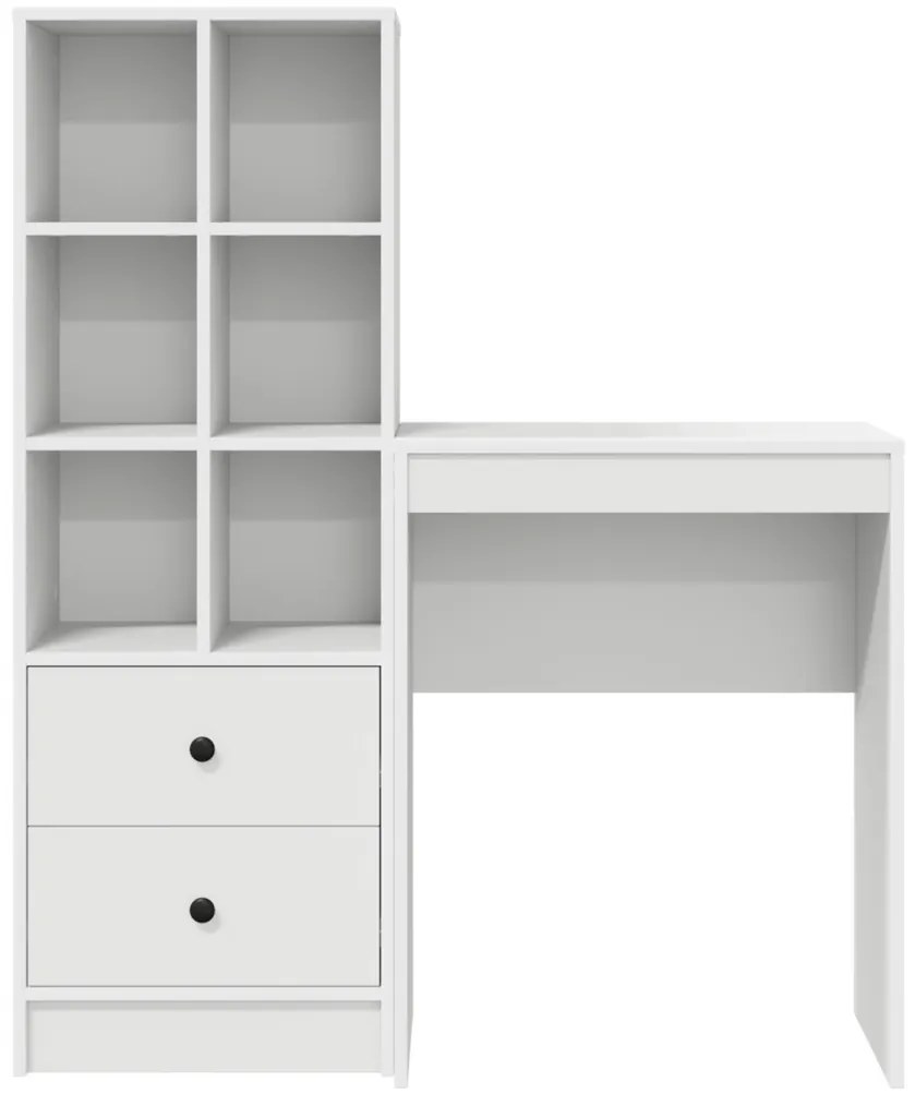 Tárolóval rendelkező íróasztal 2 pcs Fehér 45.5 x 34 x 127 cm