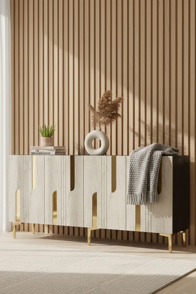 Nota 150 - Anthracite, Travertine, Gold