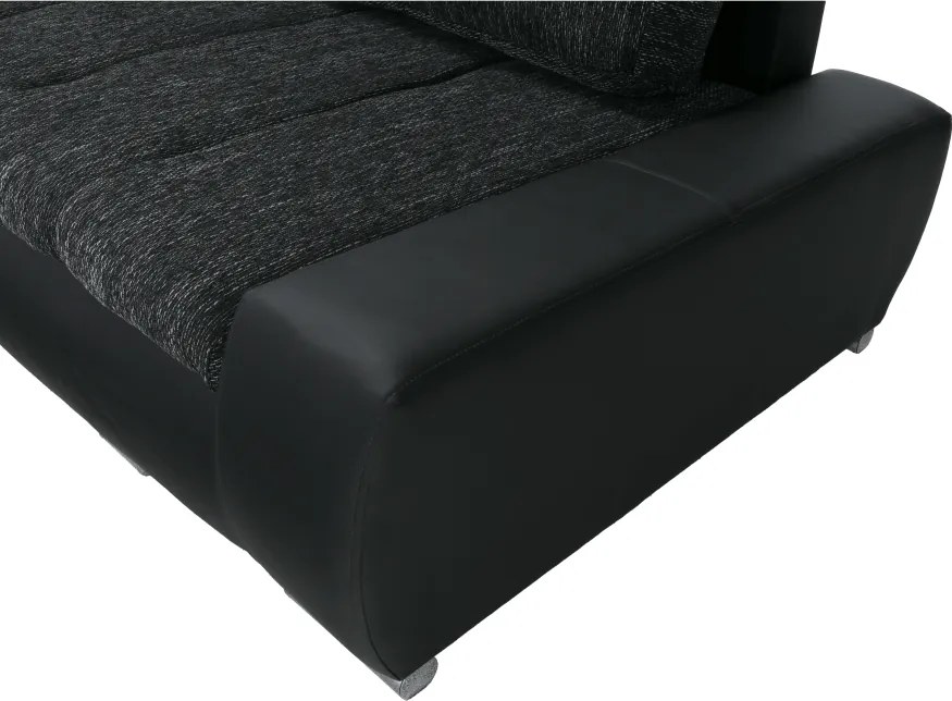 Ülőgarnitúra, fekete/fekete melír, TONIKS