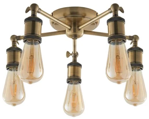 Endon 97244 - Irányítható spotlámpa HAL 5xE27/40W/230V sárgaréz