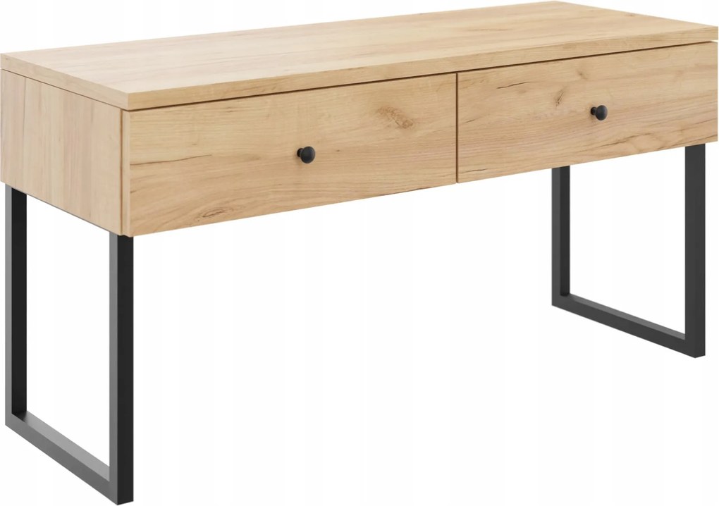 Konzol, szekrény, Rtv komód két fiókkal, lábakkal, szélessége 80 cm