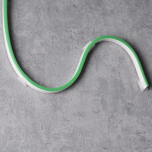 NEON LED szalag 5m, 30W, 24V, zöld, IP65 védelem