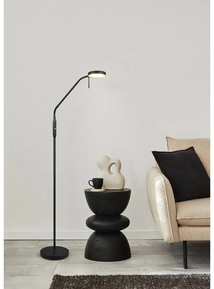Fekete LED állólámpa (magasság 160 cm) Moreno – Trio