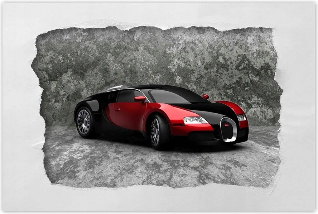 Poszter 90x60 Bugatti Veyron Piros