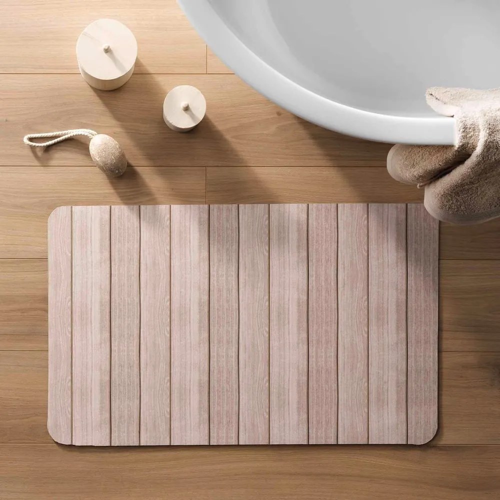 Barna gumi fürdőszobai kilépő 50x80 cm Calista – douceur d'intérieur