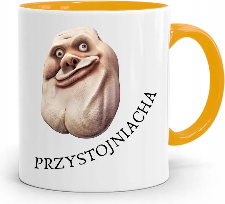 Sárga Vicces Jóképű Bögre fényképes nyomtatással