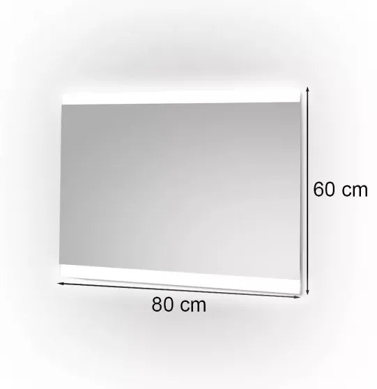 Liv 80 tükör led világítással 80x60 cm