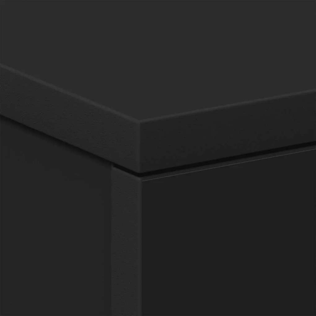 fekete forgácslap éjjeliszekrény 38 x 35 x 56 cm