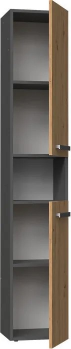 Nel I fürdőszoba szekrény, antracit-tölgy