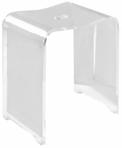 RIDDER A211100 Trendi fürdőszobai zsámoly 40 x 48 x 27,5 cm, átlátszó