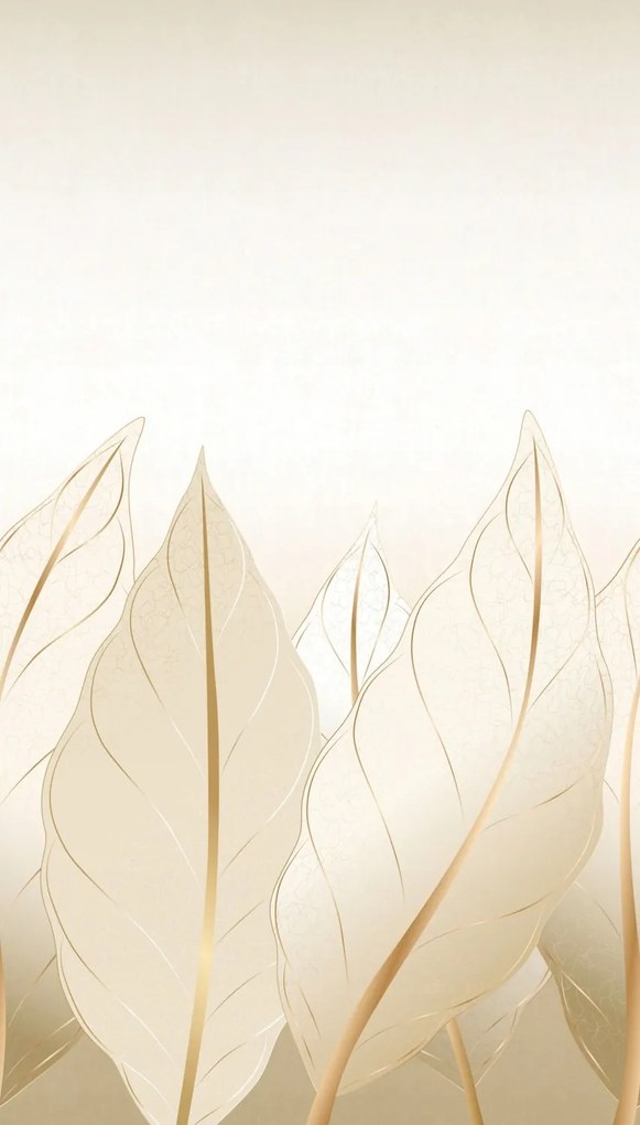 Falfestmény falpanel Bézs levelek glamour, luxus természet 364842 Rasch