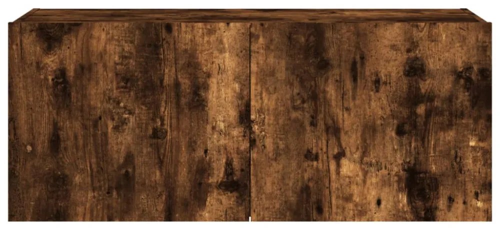 vidaXL füstös tölgy színű fali TV-szekrény LED-ekkel 100 x 35 x 41 cm