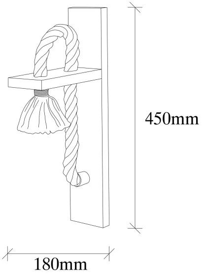 Fali lámpa EREBOS 1xE27/40W/230V