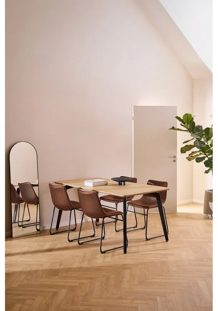 Étkezőasztal tölgyfa dekoros asztallappal 90x160 cm Cadiz – Actona