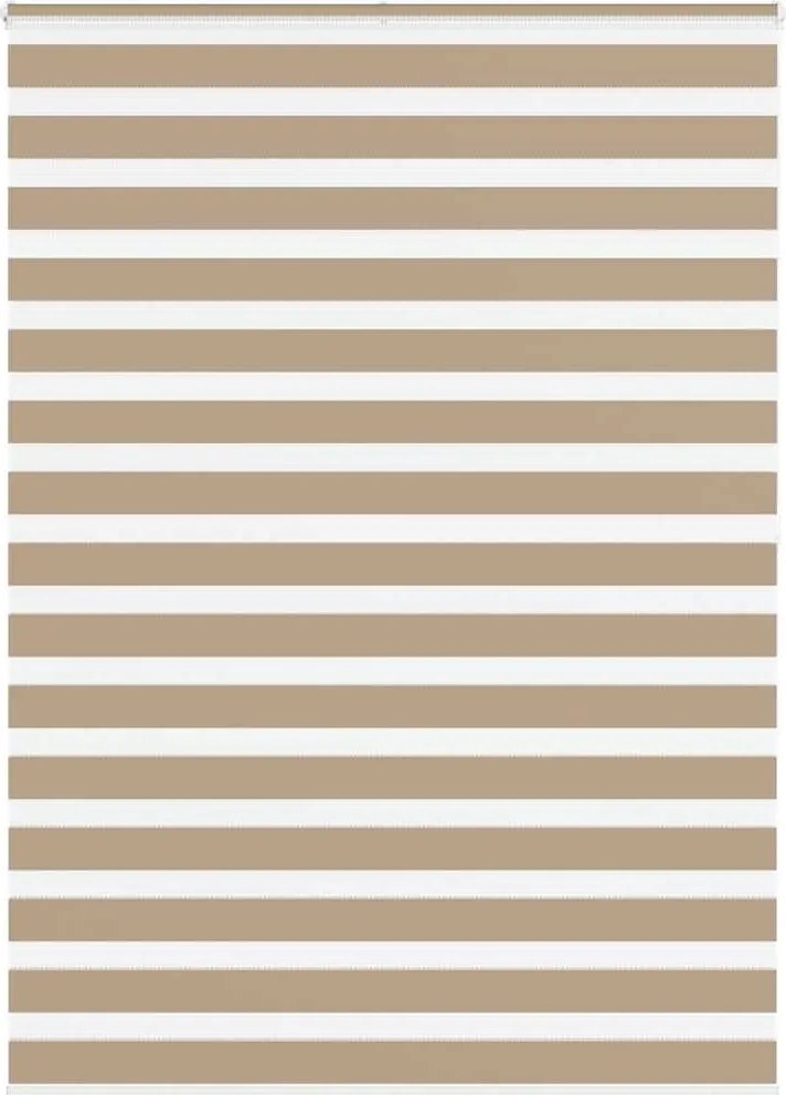 vidaXL zebrafüggönnyel homokbarna szövetszélesség 155,9 cm poliészter