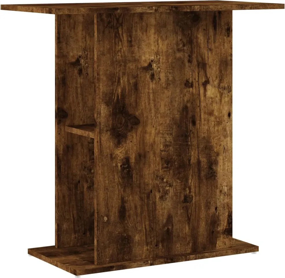 vidaXL füstös tölgy szerelt fa akváriumtartó állvány 75x36x72,5 cm