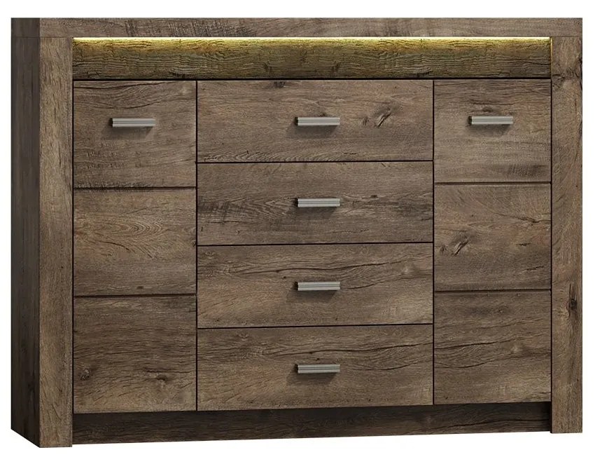 Kombinált komód Nadenas N7 (fehér craft) (világítás nélkül). 1058229
