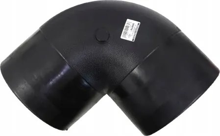 PE100 SDR17 250/90 tompakötésű könyökidom, fekete, Elbor