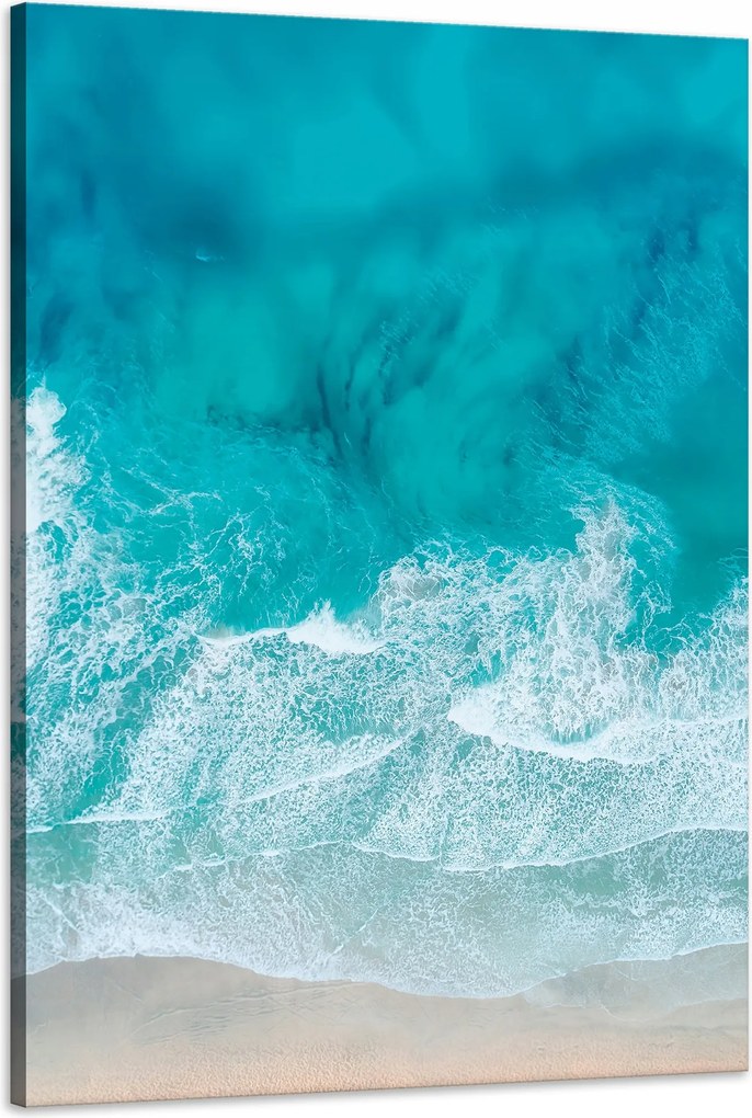 Vászonkép Tengerpart Őrült Víz Hullámok 60x90 cm Ideális ajándék