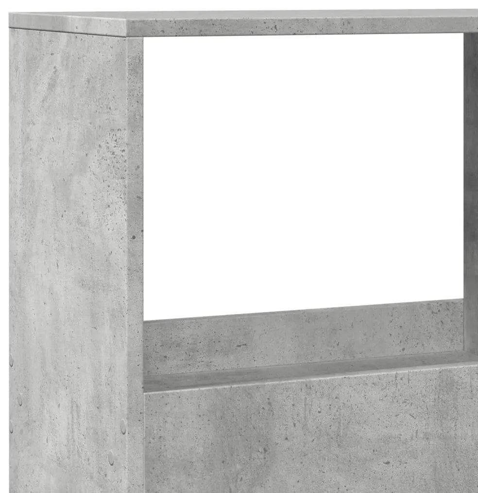 betonszürke szerelt fa könyvespolc 100 x 33 x 155,5 cm