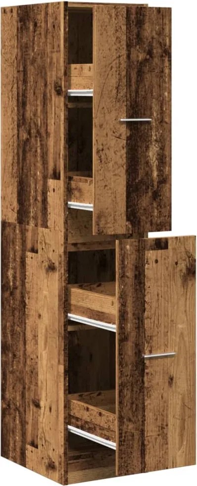 vidaXL antik fa színű szerelt fa patikaszekrény 30 x 41 x 144,5 cm