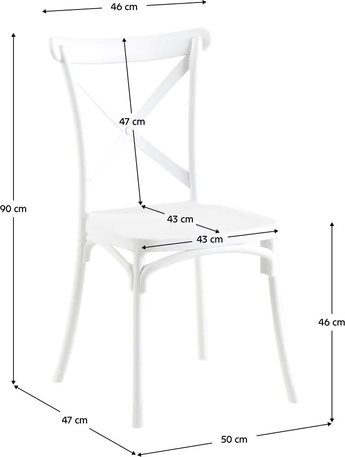 Rakásolható szék, fehér, SAVITA