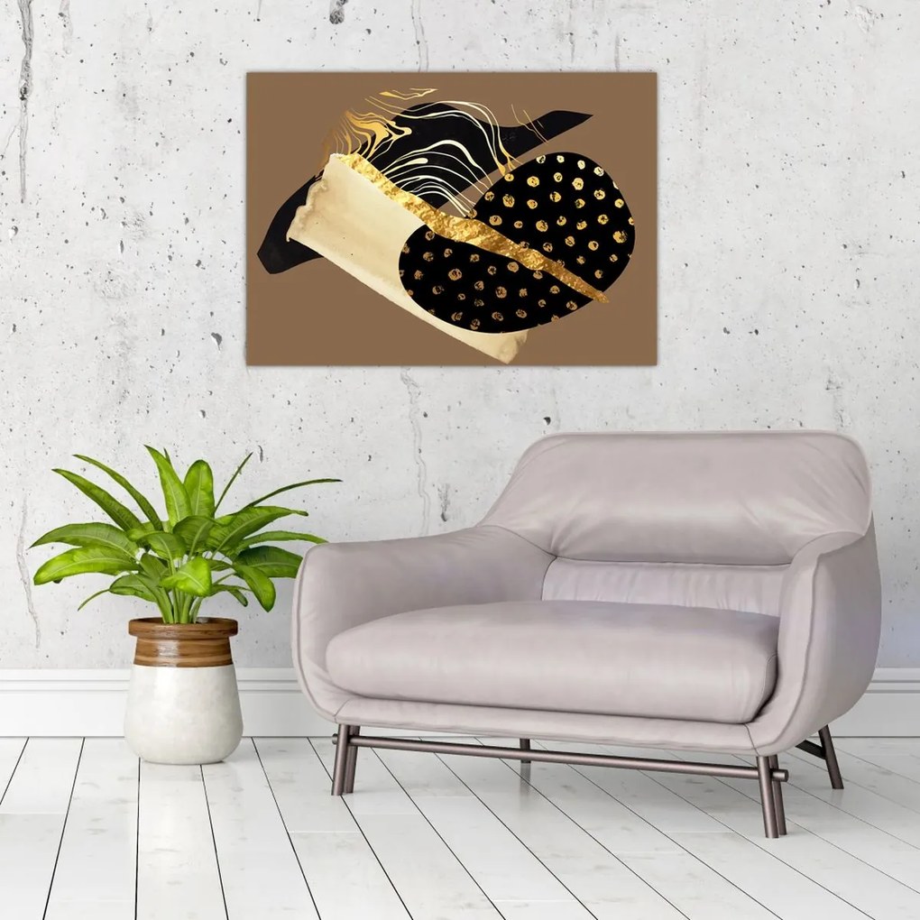 Kép - Absztrakció aranybarna N⁰1 (70x50 cm)