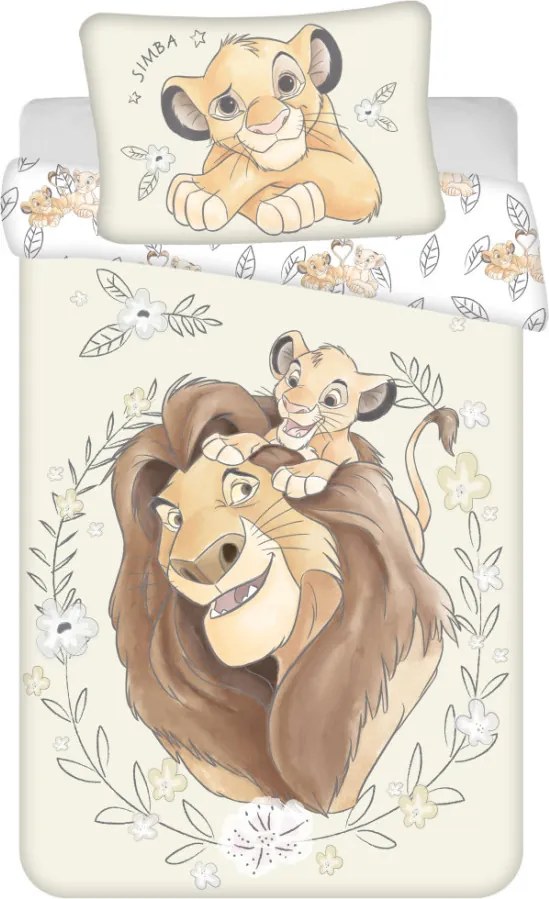 Disney Az Oroszlánkirály Simba gyerek, ovis ágyneműhuzat 100×135 cm, 40×60 cm