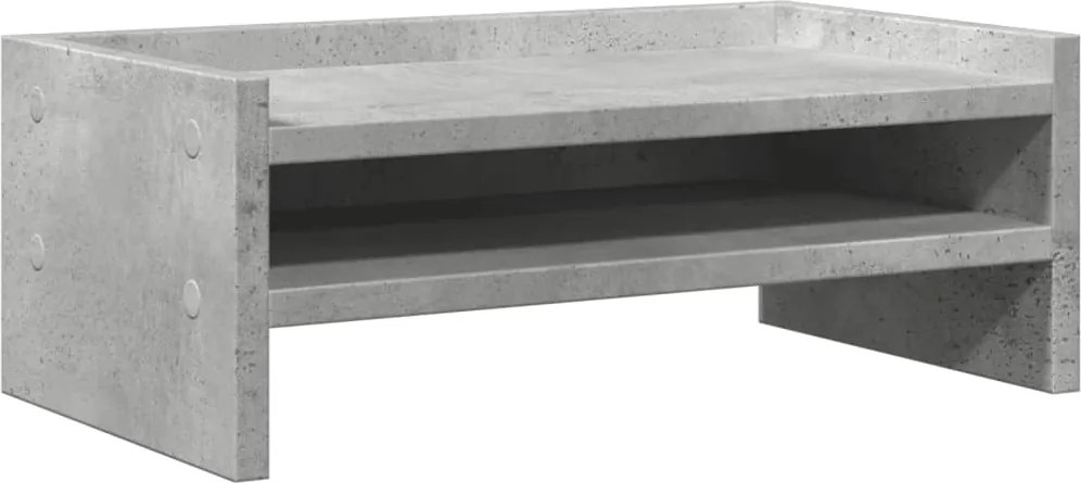 vidaXL betonszürke szerelt fa monitorállvány 42 x 24 x 16 cm