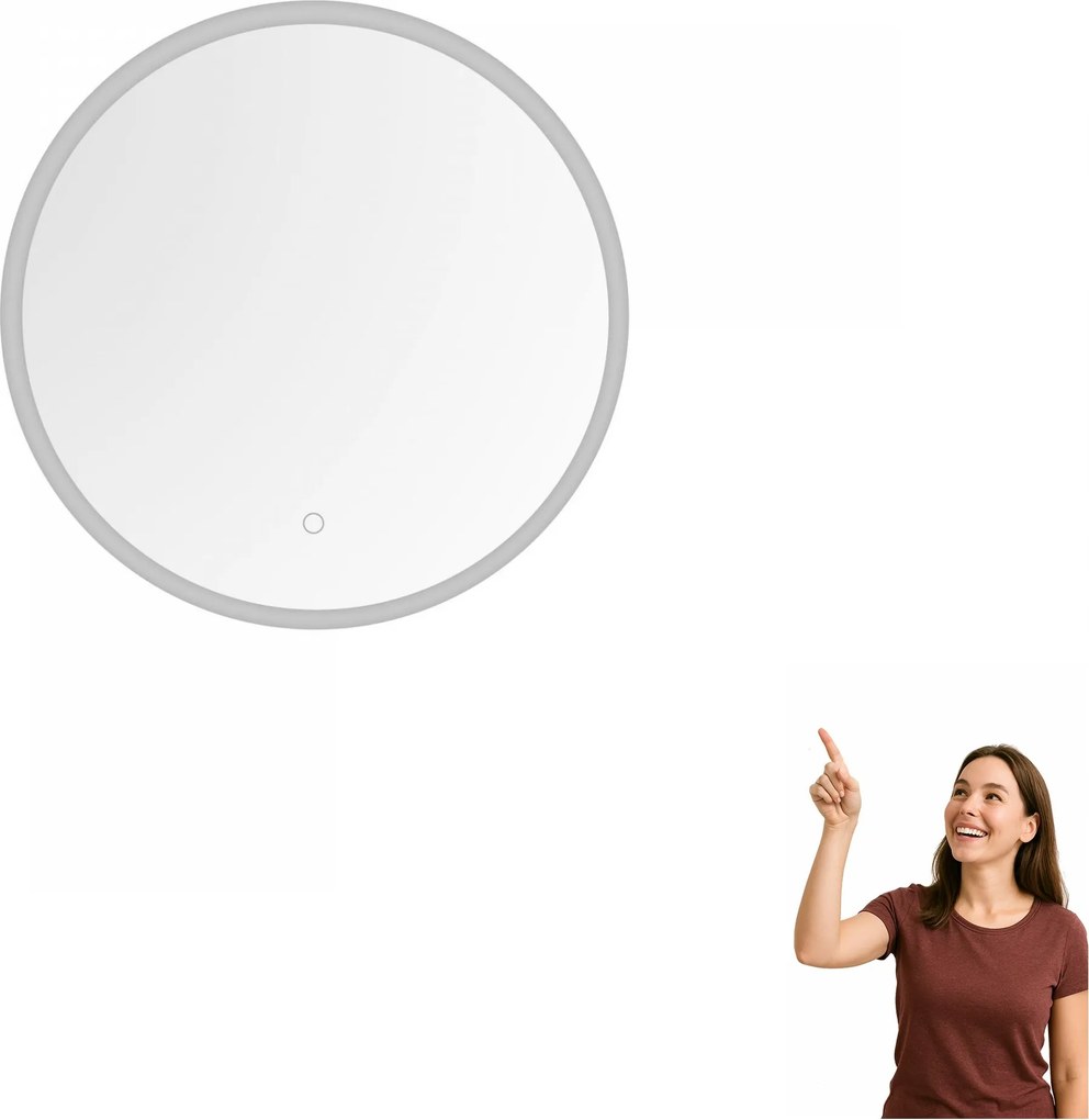 Fürdőszobai tükör kerek Led háttérvilágítással 36W Tükör D2311-80 Zuma Lin