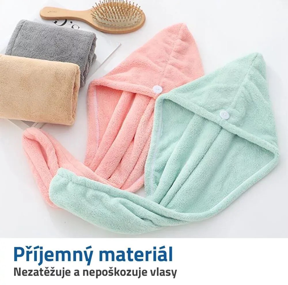 Gyorsan száradó turbán felnőtteknek - rózsaszín