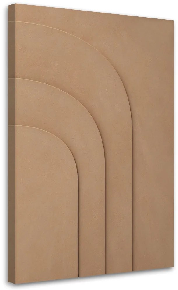Gario Vászonkép Bézs geometriai dombormű Méret: 60 x 90 cm
