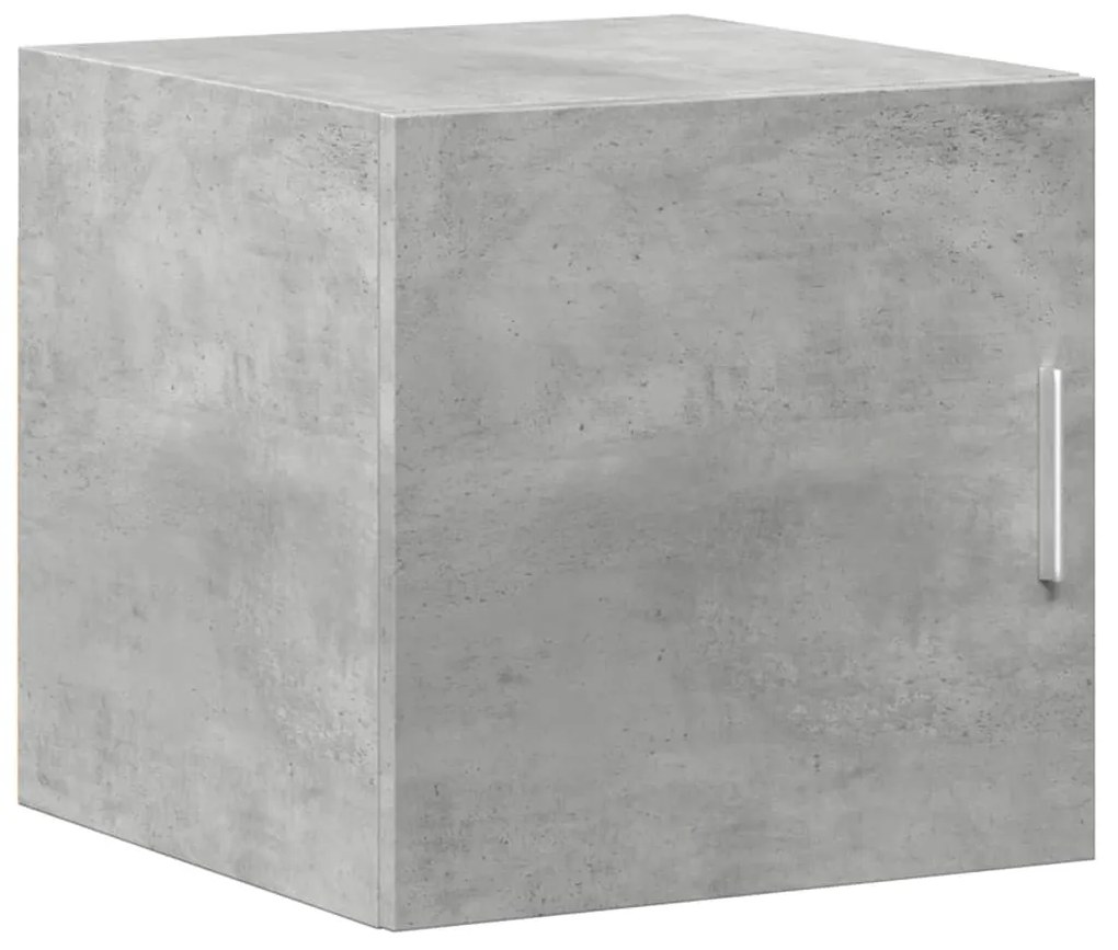 betonszürke szerelt fa vékony tárolószekrény 40 x 42,5 x 225 cm
