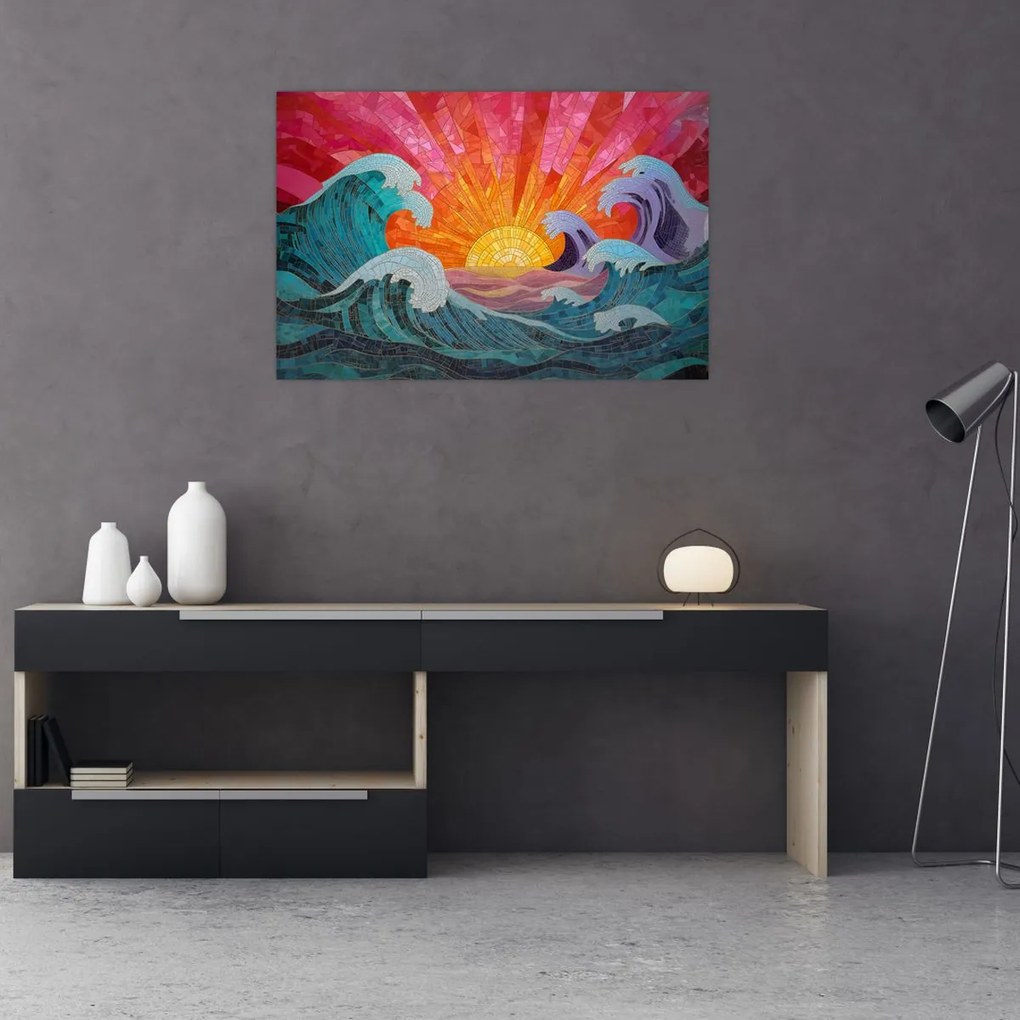 Kép - Hullámmozaik (90x60 cm)