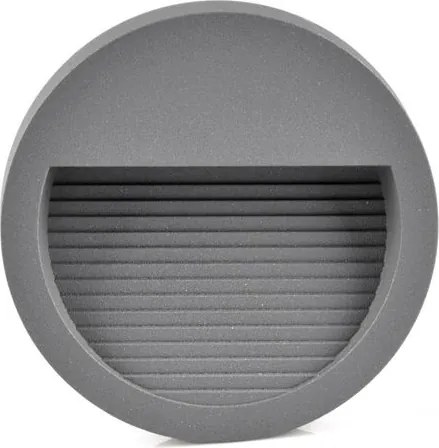POLUX 313744 Q8 Kültéri Falba Építhető Lámpa Grafit LED IP44