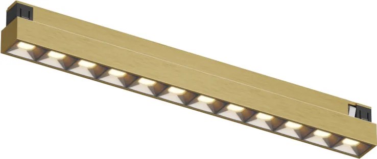 DK/EU-5771-SB Shine Track light, GRILL 3000 series, L231*W19*H27, LED, 48V DC, 10W, RA≥90, 3000K, IP20, satin brass color, aluminum — DK/EU-5771-SB