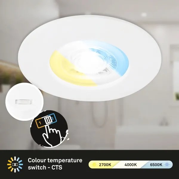 Briloner 7605036-SZETT 3xLED fürdőszobai beépíthető mennyezeti lámpa 3xLED/4,9W/230V IP44 fehér