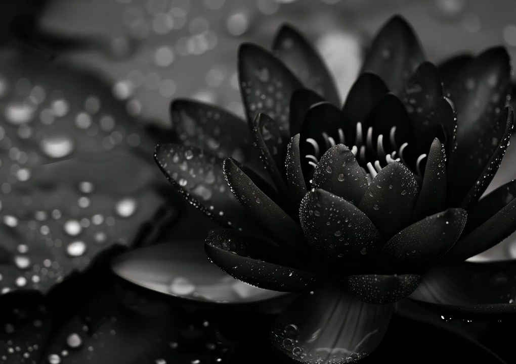 Poszter 29,7x21cm Lótusz fekete