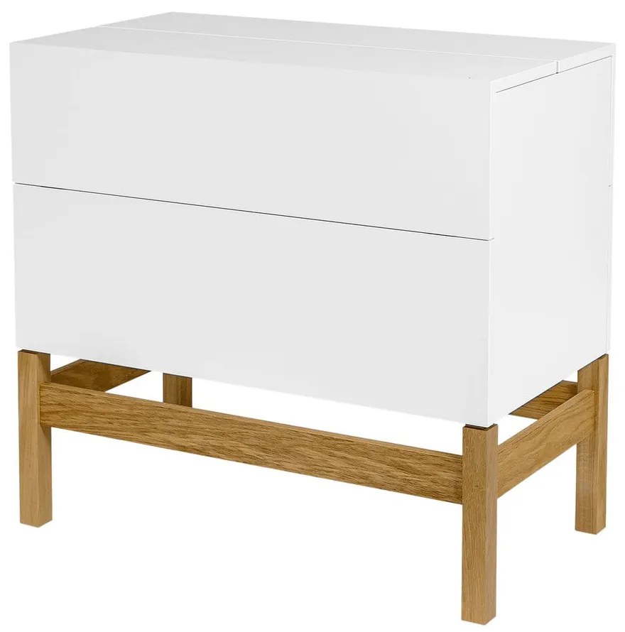 Grande fehér-natúr színű bortartó szekrény 75x70 cm - Woodman