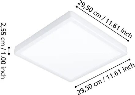 Eglo 901379 - FUEVA-Z RGBW LED fényerőszabályozható füstszínű mennyezeti lámpa, LED/13,5W/230V, Ø 29,5 cm, IP44, fehér