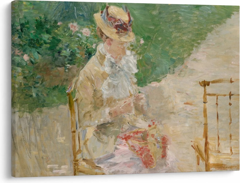 Kép - Berthe Morisot, Young Woman Knitting, reprodukciók (70x50 cm)