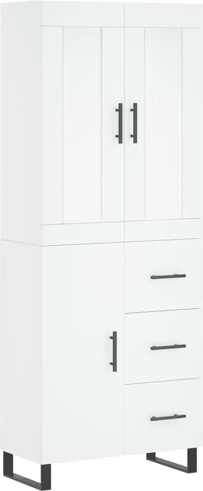 vidaXL fehér szerelt fa magasszekrény 69,5 x 34 x 180 cm