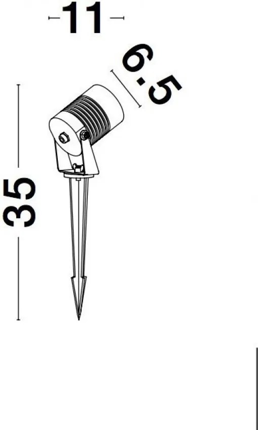 Kültéri Növényvilágító Lámpa Fekete NOVA LUCE 9271492