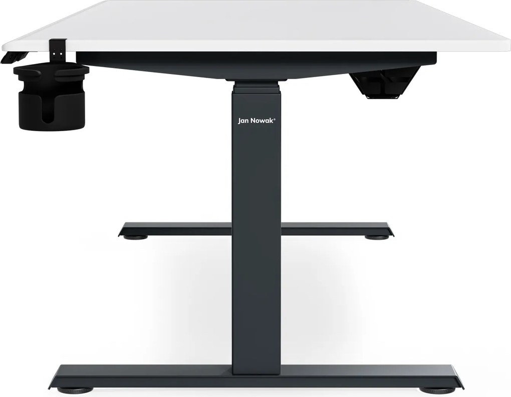 Elektromos íróasztal magasságállítással ergonomikus antracit-fehér, 1600x800 mm: ARIA