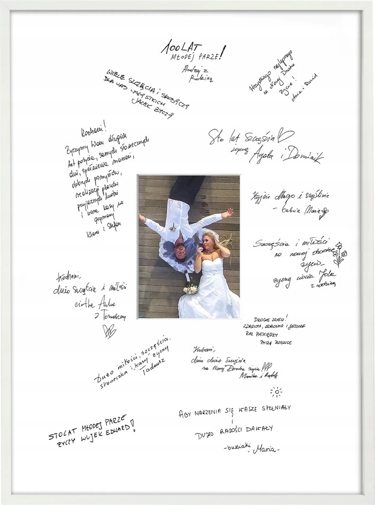 Esküvői ajándékkeret fehér 50x70 cm