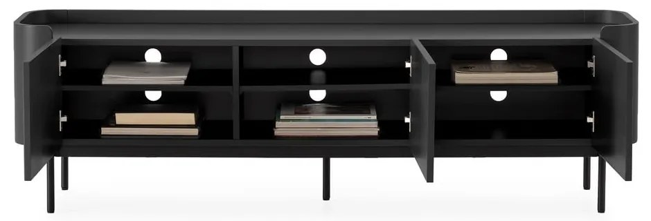 Fekete TV-állvány 180x55x40 cm Willa – MOME