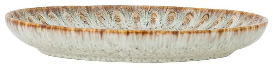 Kék-bézs szervírozó kőedény tányér ø 17 cm Fleur – Bloomingville