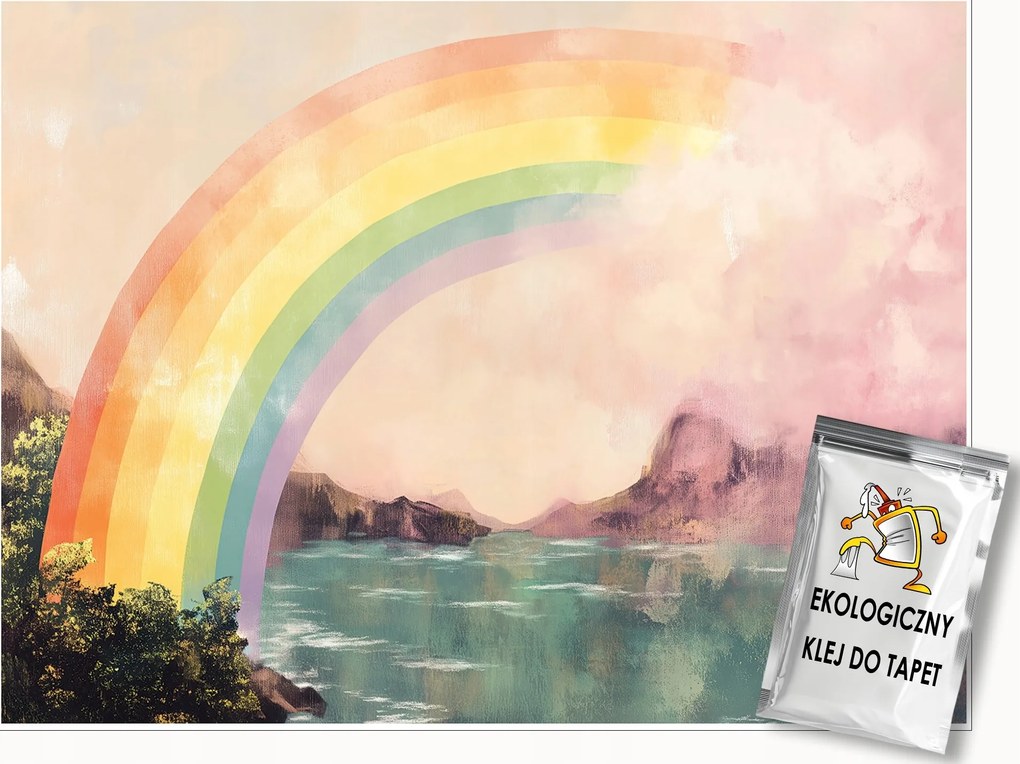 Fotótapéta Lányoknak Gyerekeknek Szivárvány Tó Tapéta Flizelina 400x280
