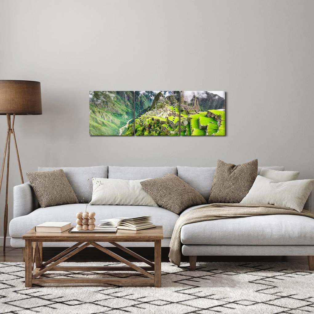 Kép - Machu Picchu (órával) (90x30 cm)